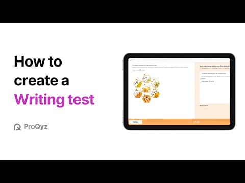 How to Create a Writing test | ProQyz Tutorial