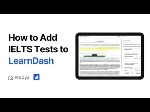 Integrate ProQyz IELTS Tests into LearnDash – Step-by-Step Tutorial
